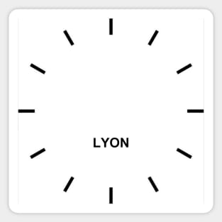 LYON Time Zone Wall clock Sticker